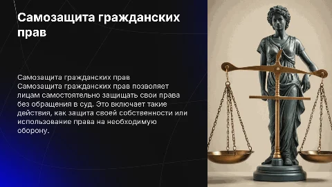 самозащита гражданских прав