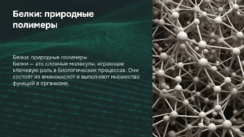белки как природные высокомолекулярные соединения