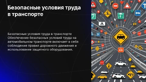 Обеспечение безопасных условий труда на автомобильном транспорте