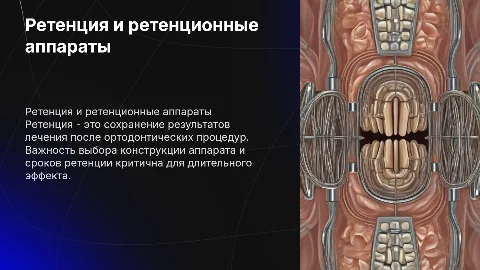 Ретенция результатов лечения и конструкции аппаратов