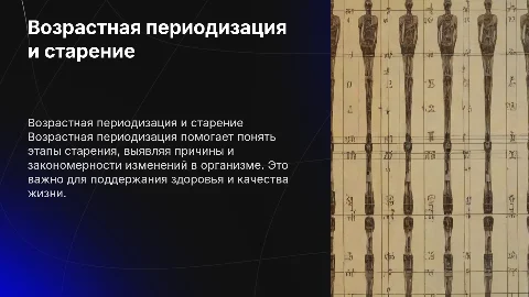Возрастная периодизация: причины и закономерности старения