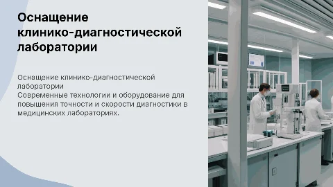 оснащение клинико диагностической лаборатории