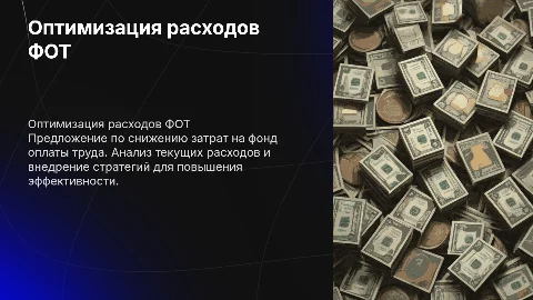 Предложение по оптимизации расходов ФОТ