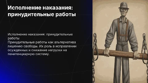 исполнение наказания в виде принудительных работ