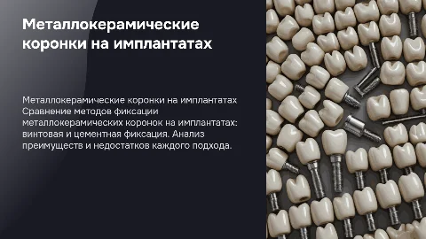 Сравнительная характеристика фиксации металлокерамических коронок