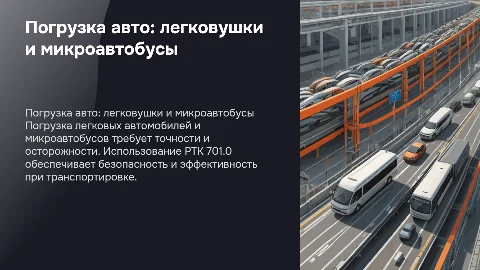 РТК 701.0 РТК ПОГРУЗКИ ЛЕГКОВЫЕ АВТОМАШИНЫ И МИКРОАВТОБУСЫ