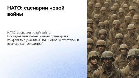 НАТО: сценарии новой войны