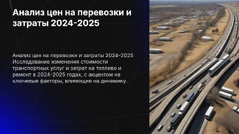 Динамика стоимости перевозок и затрат на топливо 2024-2025