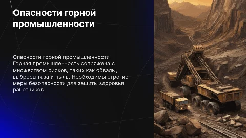 Опасности в горной промышленности: риски и безопасность труда