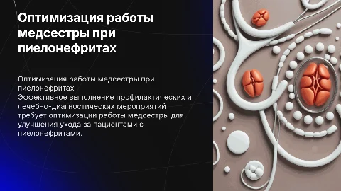 Оптимизация деятельности медсестры при пиелонефритах