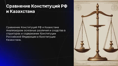 Сравнительные характеристики Конституций РФ и Казахстана