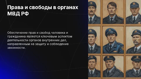 Презентация: Обеспечение прав и свобод человека в МВД России