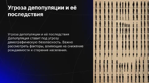 Угроза депопуляции и проблема демографической безопасности