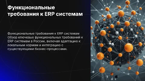 Функциональные требования к ERP системам в России