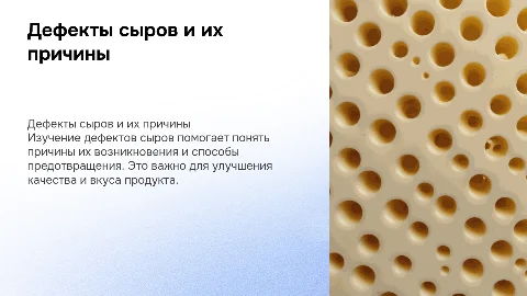 дефекты сыров и причины их возникновения