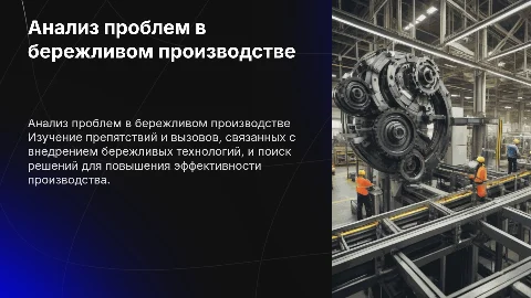Тема: Анализ проблем в бережливом производстве