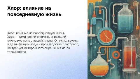 проект по химии Хлор в жизни человека