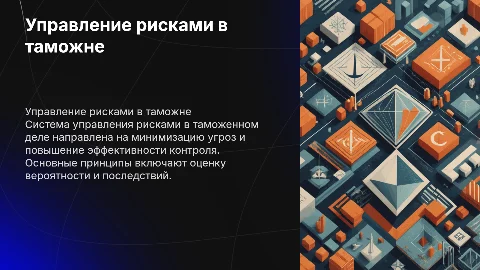 Система управления рисками в таможенном деле: цели и задачи
