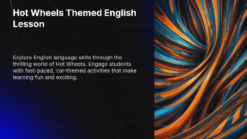 Урок на английском языке в стиле Hot Wheels