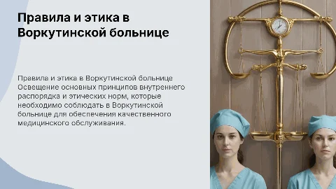 Правила внутреннего распорядка и этики в воркутинской больнице