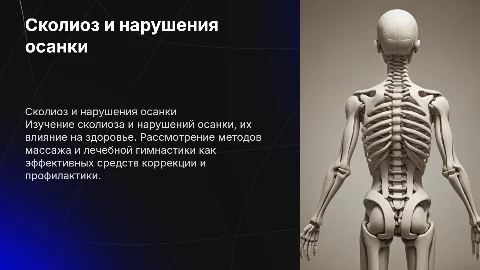 Сколиоз и нарушения осанки: массаж и ЛФК для коррекции