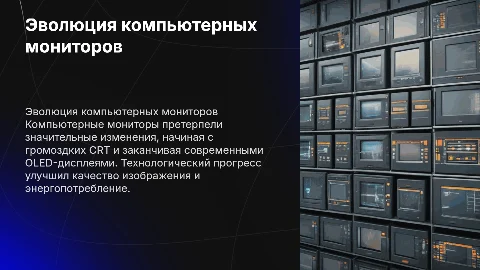 РАЗВИТИЕ КОМПЬЮТЕРНЫХ МОНИТОРОВ