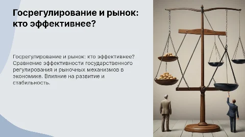 «Государственное регулирование vs рыночные механизмы: что эффективнее?»