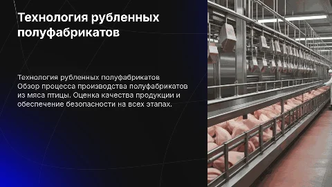 Технология производства рубленных полуфабрикатов из мяса птицы