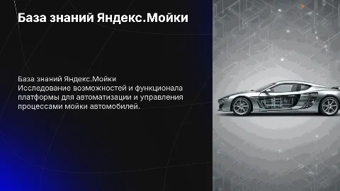 База знаний Яндекс.Мойки