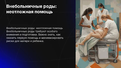 внебольничные роды неотложная помощь