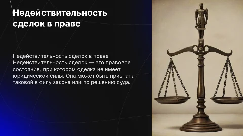 Правоведение. Тема "Недействительность сделок"
