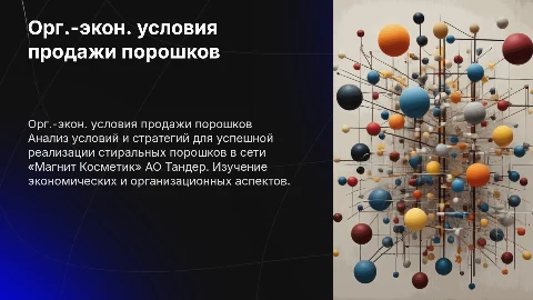 Организационно-экономические условия реализации порошков в Магните