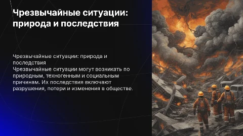 Чрезвычайные ситуации: причины и последствия
