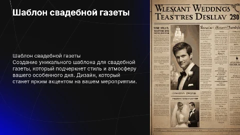 шаблон свадебной газеты