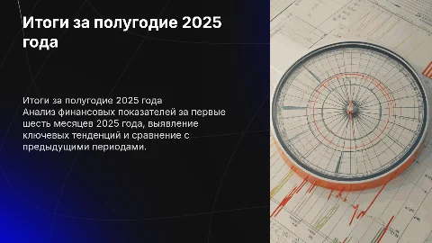итоги по финансовым результатам за полугодие 2025 года