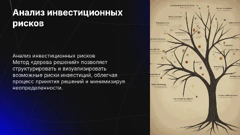 Анализ инвестиционных рисков методом «дерева решений»