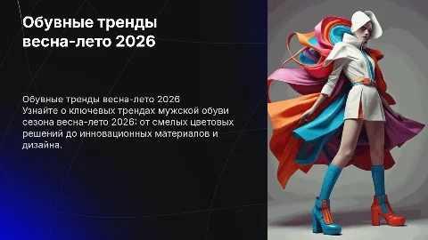 Обувные тренды сезона весна-лето 2026 в мужской моде