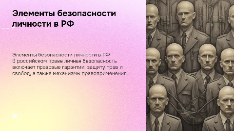 2. Основные элементы безопасности личности в российском праве