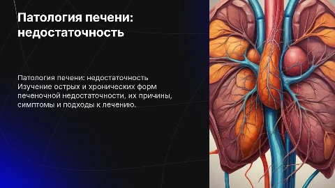 патология печени. острая и хроническая печеночная недостаточность
