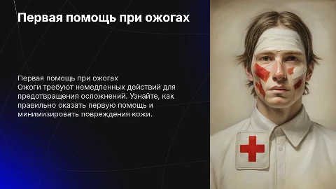 первая помощь приожогах