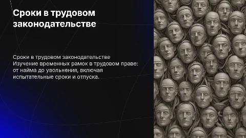 сроки в трудовом праве