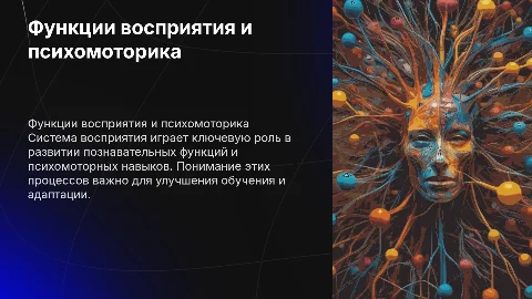 Познавательные функции восприятия и психомоторные навыки