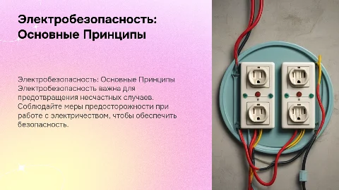 Электробезопасность. Меры предосторожности