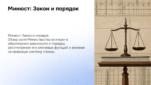Минюст: Закон и порядок