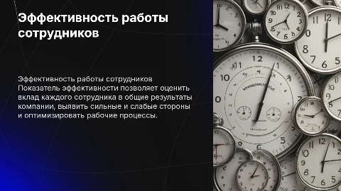 Расчет показателя эффективности работы сотрудников в организации
