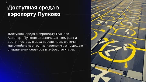 Организация доступной среды в аэропорту Пулково