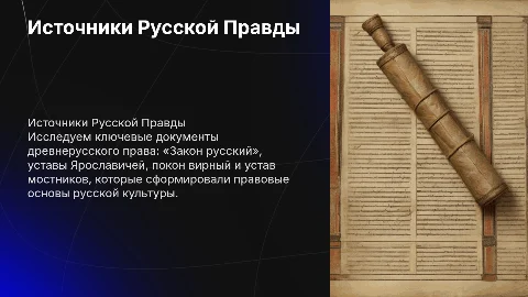 Источники Русской Правды: ключевые документы древнерусского права