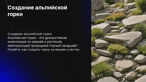 создание альпийской горки