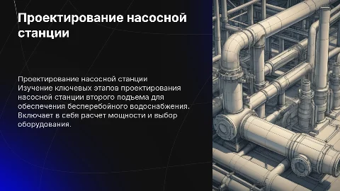 Проектирование водопроводной насосной станции второго подъема