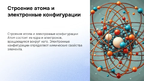 Строение атома и электронные конфигурации